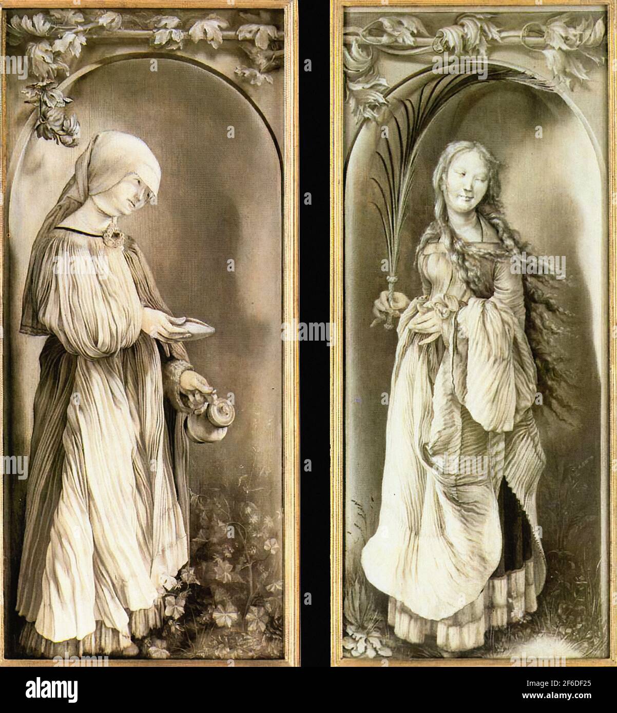 Matthias Grünewald - St Elizabeth Saint femme avec le palmier 1511 Banque D'Images