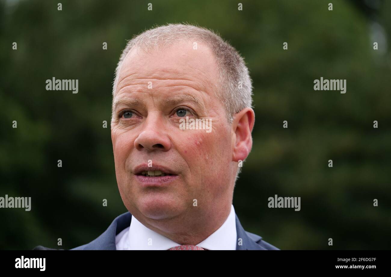 Photo du dossier datée du 16-06-2018 de Trainer Clive Cox . Date de publication : le mercredi 31 mars 2021. Banque D'Images