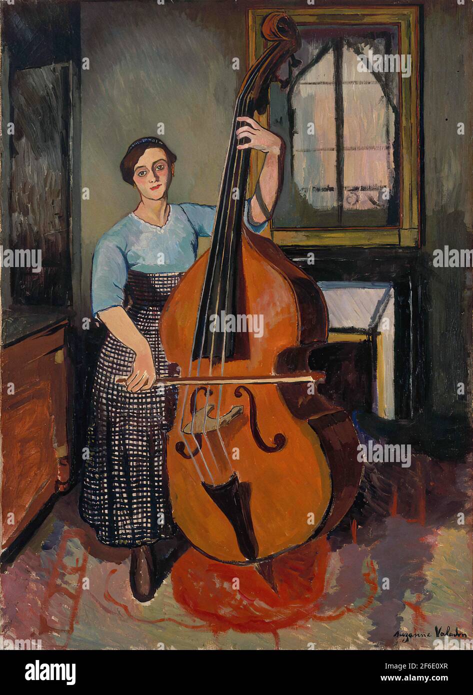 Suzanne Valadon - Femme avec Double Bass 1908 Banque D'Images