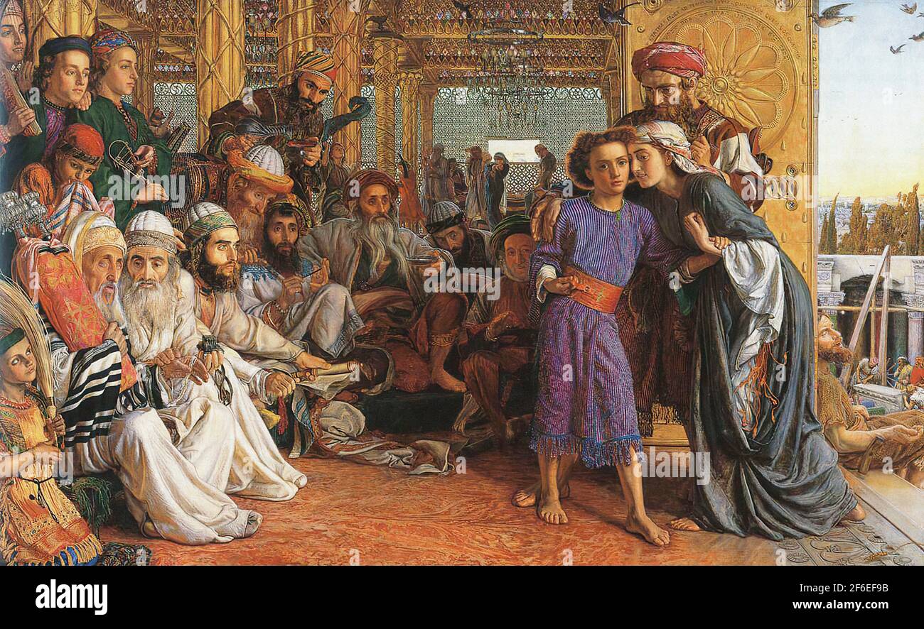 William Holman Hunt - trouver le temple du Sauveur 1862 Banque D'Images