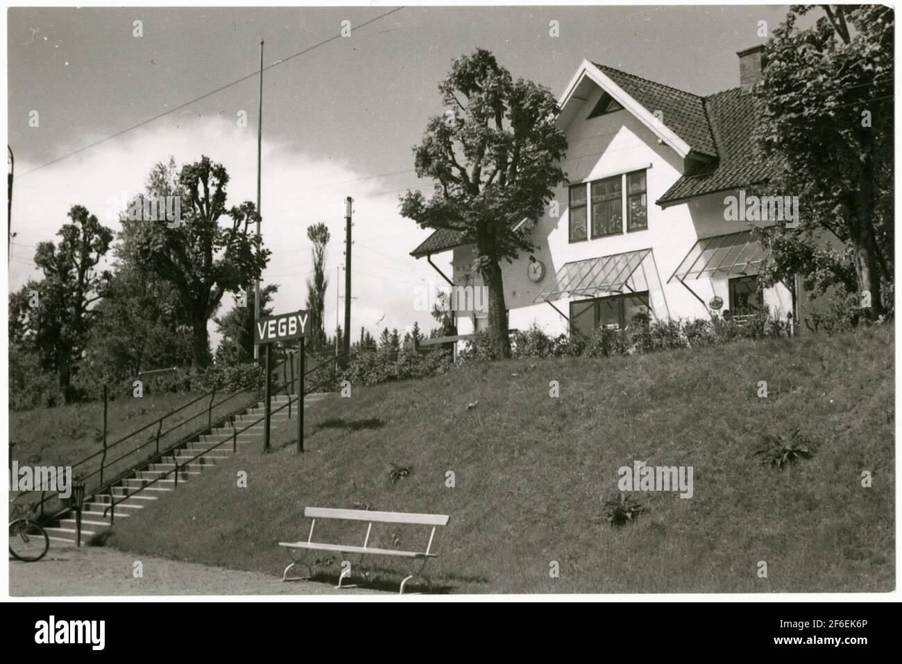 Le chemin de fer du centre-ouest, VCJ, a ouvert ses portes en 1906. United mail et gare. Banque D'Images