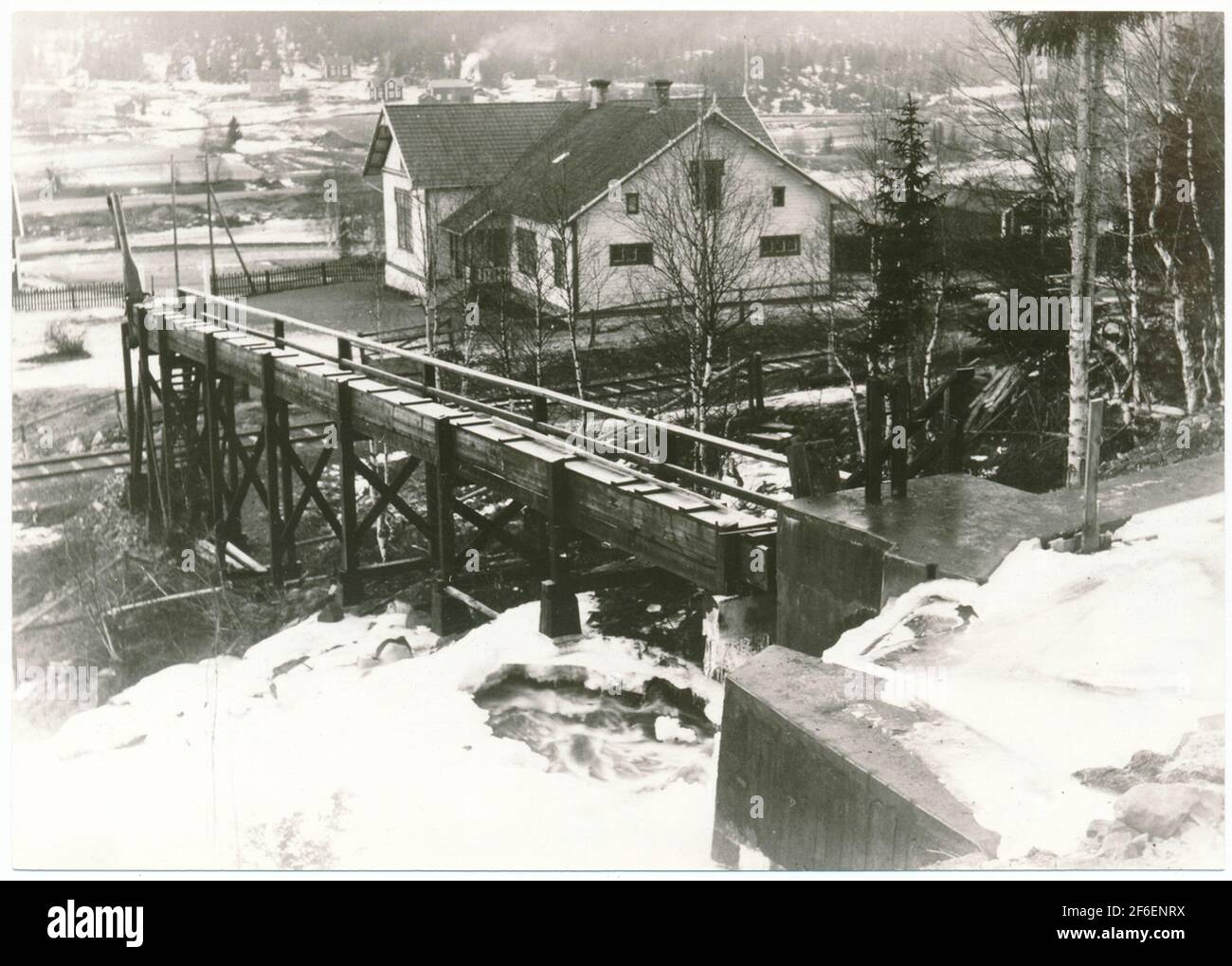 Réserve d'eau à Sälen. Banque D'Images