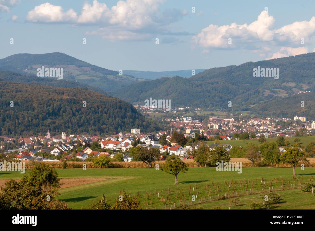 Vue sur la forêt noire de Schopfheim Banque D'Images