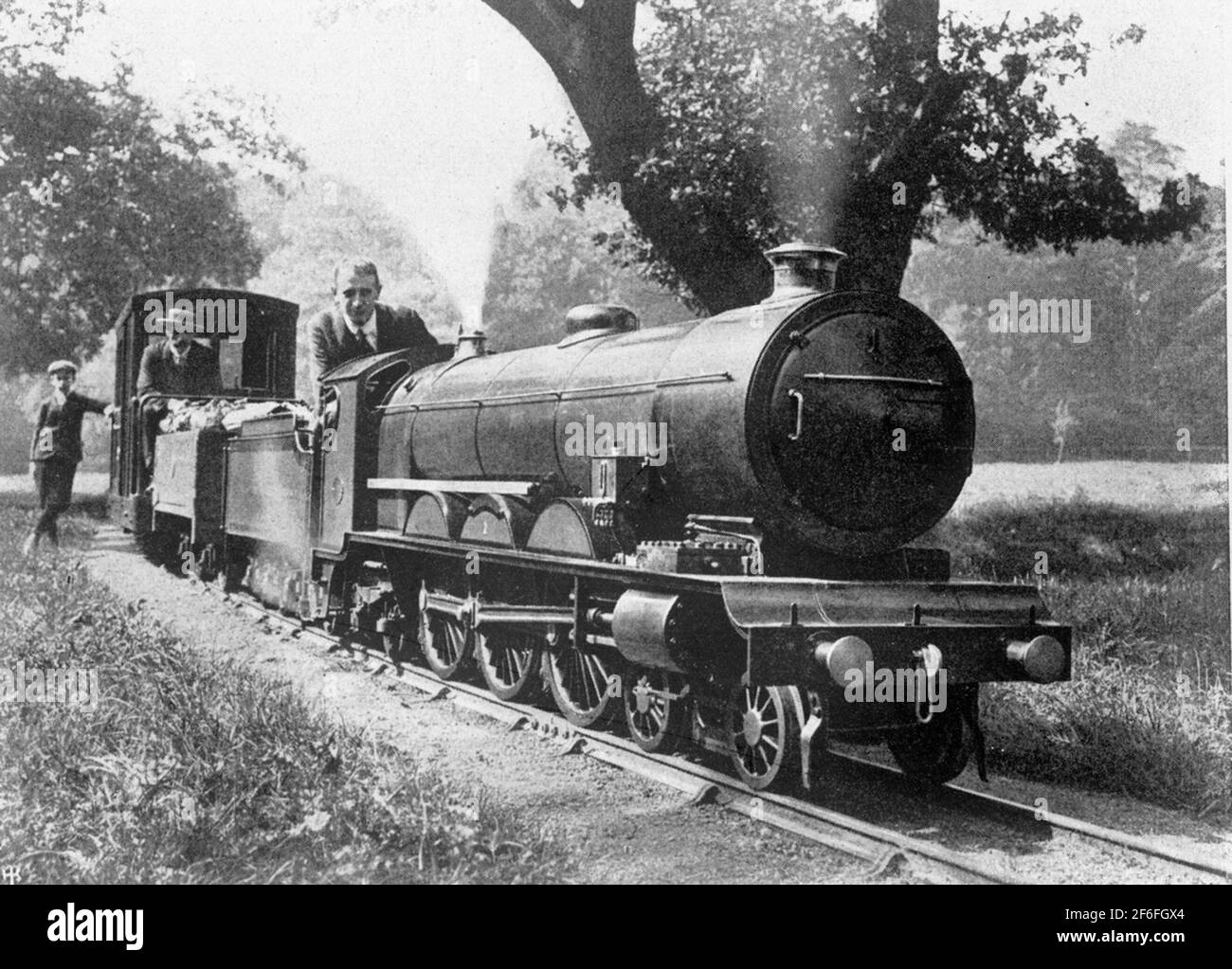 Chemin de fer du parc privé 381 mm largeur de voie, Northamptonshire Banque D'Images