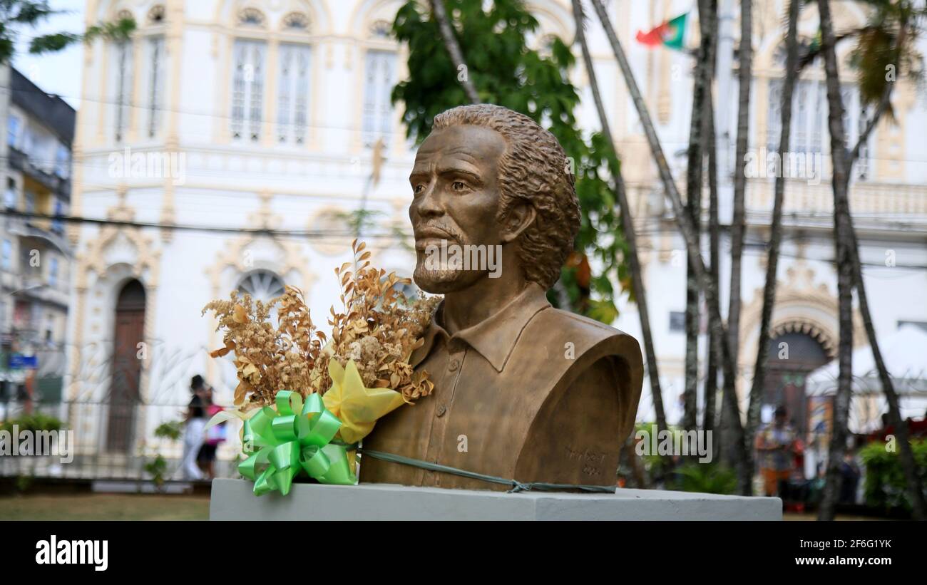 salvador, bahia, brésil - 16 décembre 2020: Lucas Dantas do Amorim Torres, martyrisé par la révolte des Alfaates et tué par pendaison en 1799, à Praça d Banque D'Images