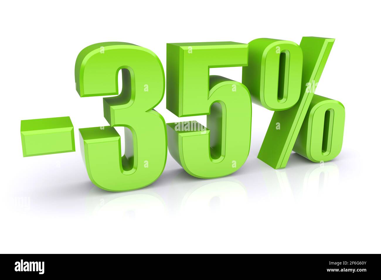 icône de remise de 35 % sur fond blanc Banque D'Images