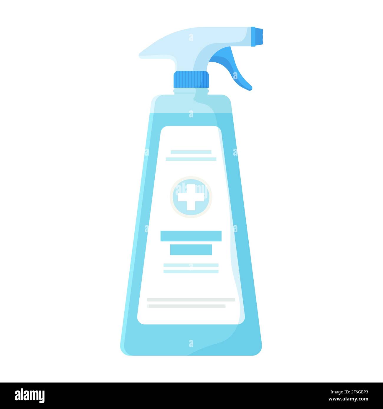 Distributeur de désinfectant pour les mains bleu isolé sur blanc Illustration de Vecteur