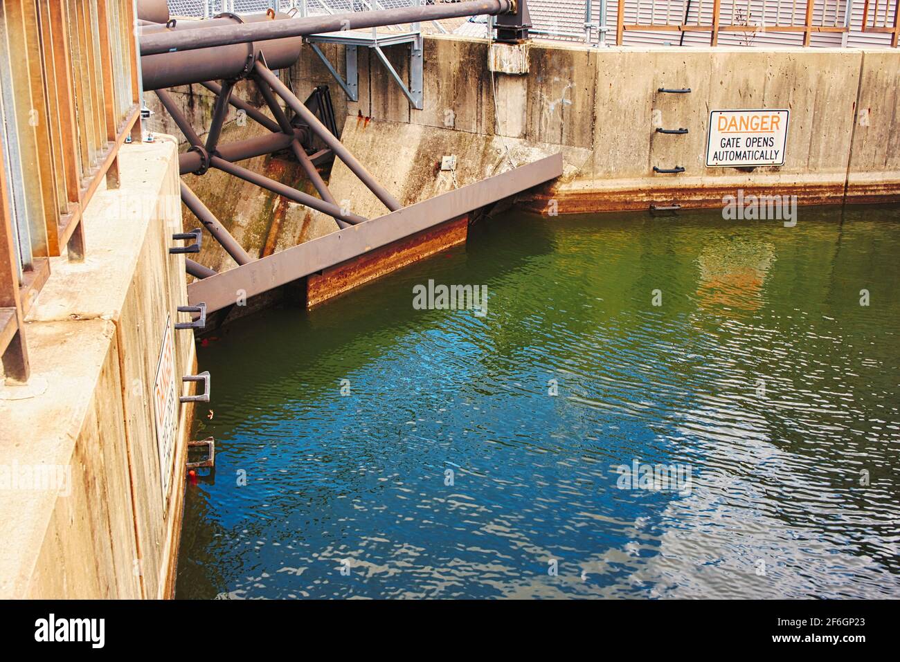 Barrage de surdébit au lac Buckeye, en Ohio Banque D'Images