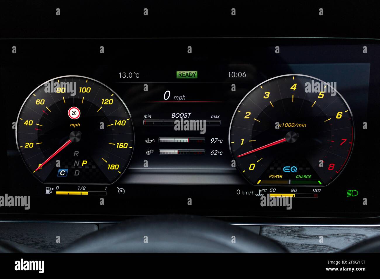 Le tableau de bord d'UN coupé Mercedes Benz E53 AMG 2018 Banque D'Images