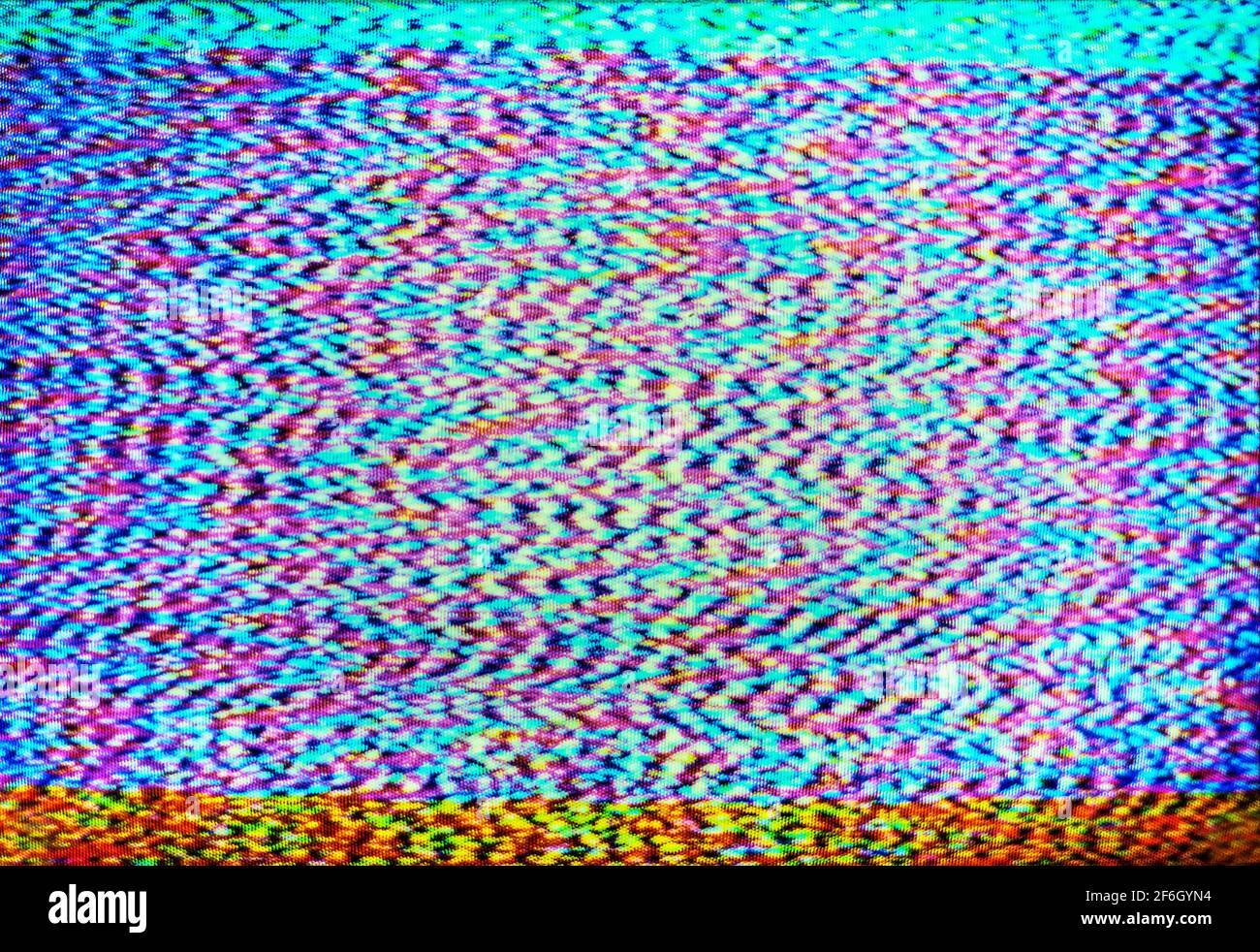 Gros plan de la télévision statique Banque D'Images