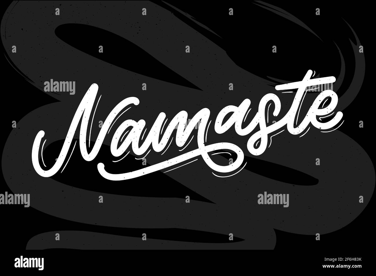 Lettrage Namaste dessiné à la main. Salutation indienne, Bonjour en hindi. Écriture cursive élégante, calligraphie moderne. Vecteur isolé Illustration de Vecteur