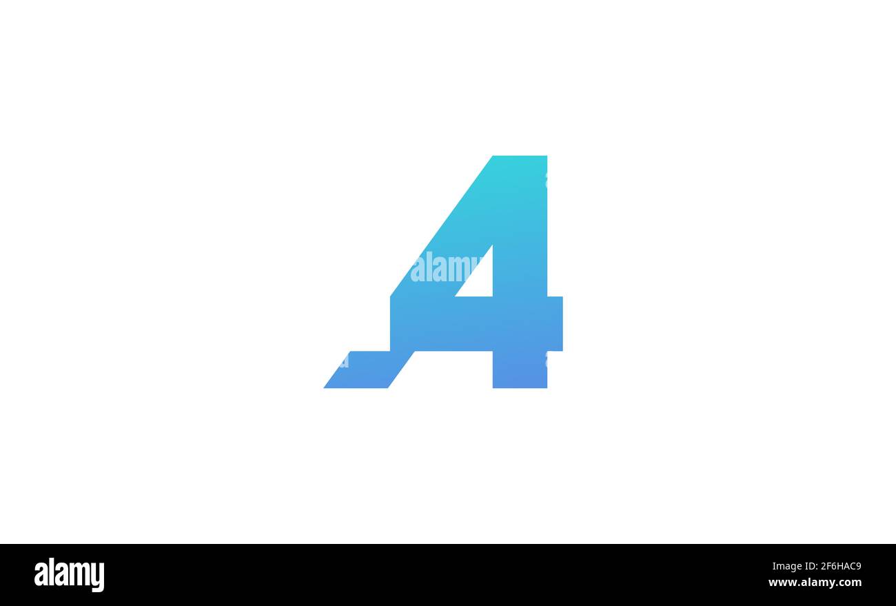Modèle Letter A4 logo Design Vector Banque D'Images