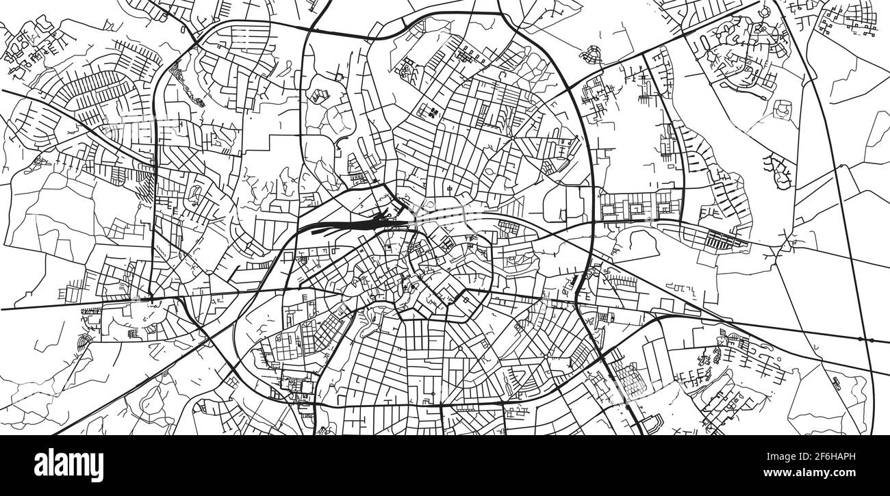 Vecteur urbain plan de la ville d'Odense, Danemark Illustration de Vecteur