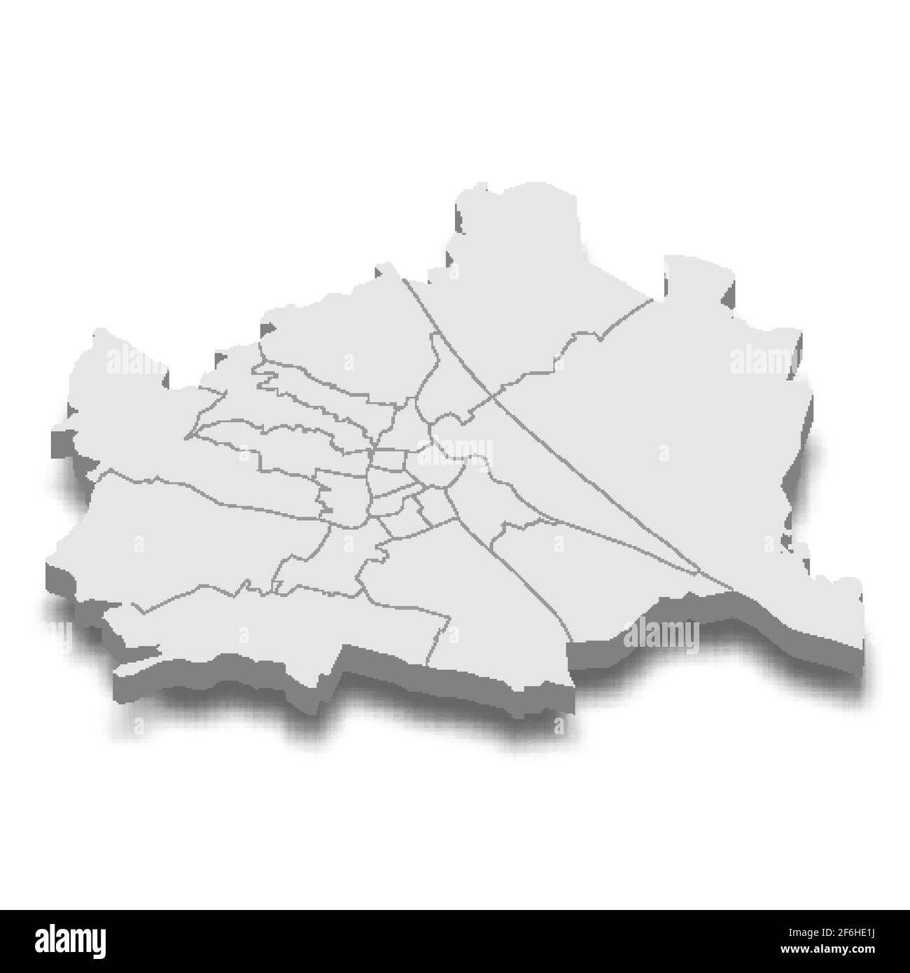 La carte isométrique 3d de la ville de Vienne est une capitale de l'Autriche, illustration vectorielle Illustration de Vecteur
