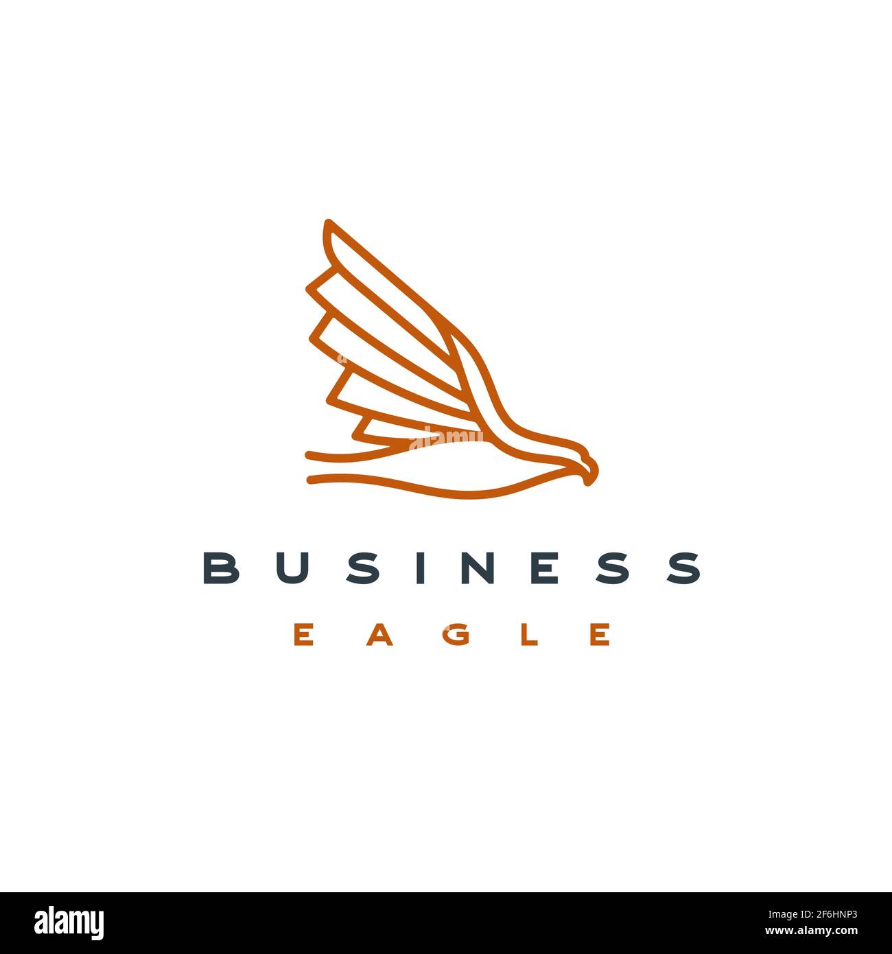 Modèle vectoriel de conception de logo Line Art Eagle Illustration de Vecteur
