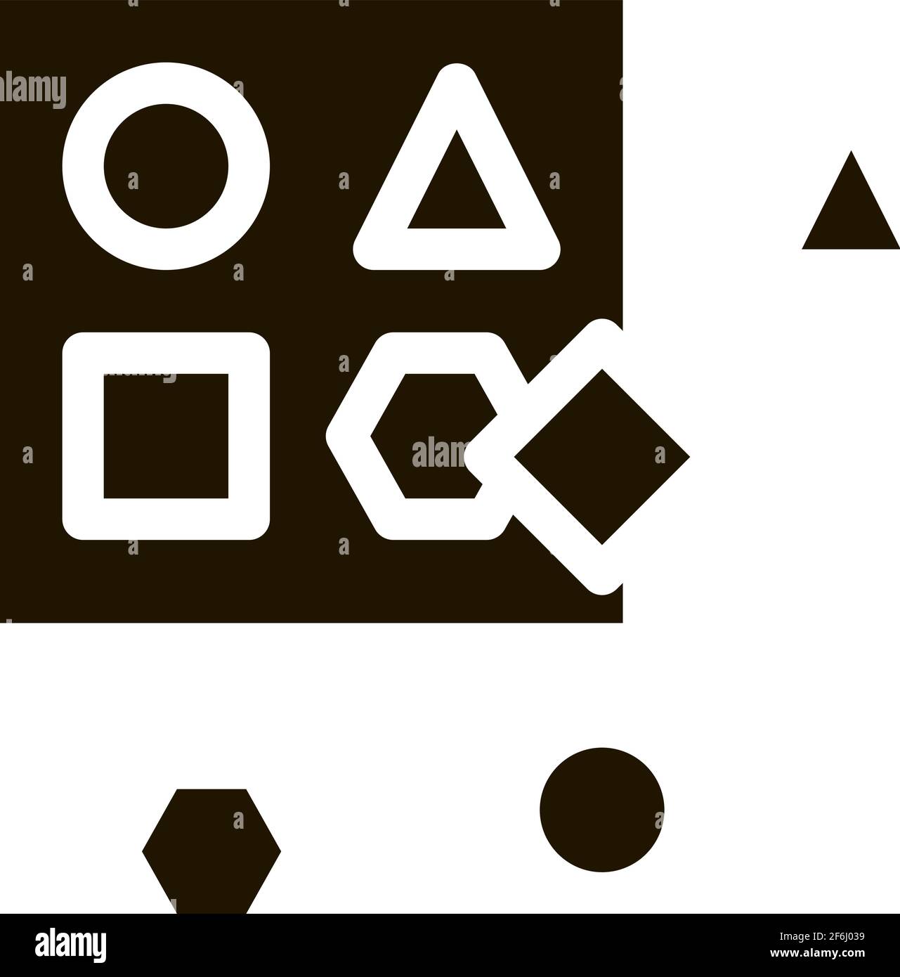 Jouets éducatifs icône Vector Glyph Illustration Illustration de Vecteur