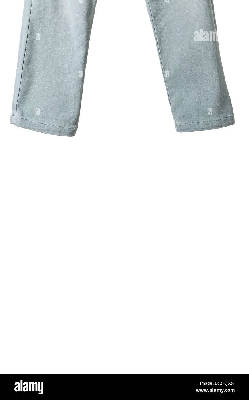 Bas d'un pantalon.Photographie en format portrait avec espace libre pour écrire du texte si vous le souhaitez Banque D'Images