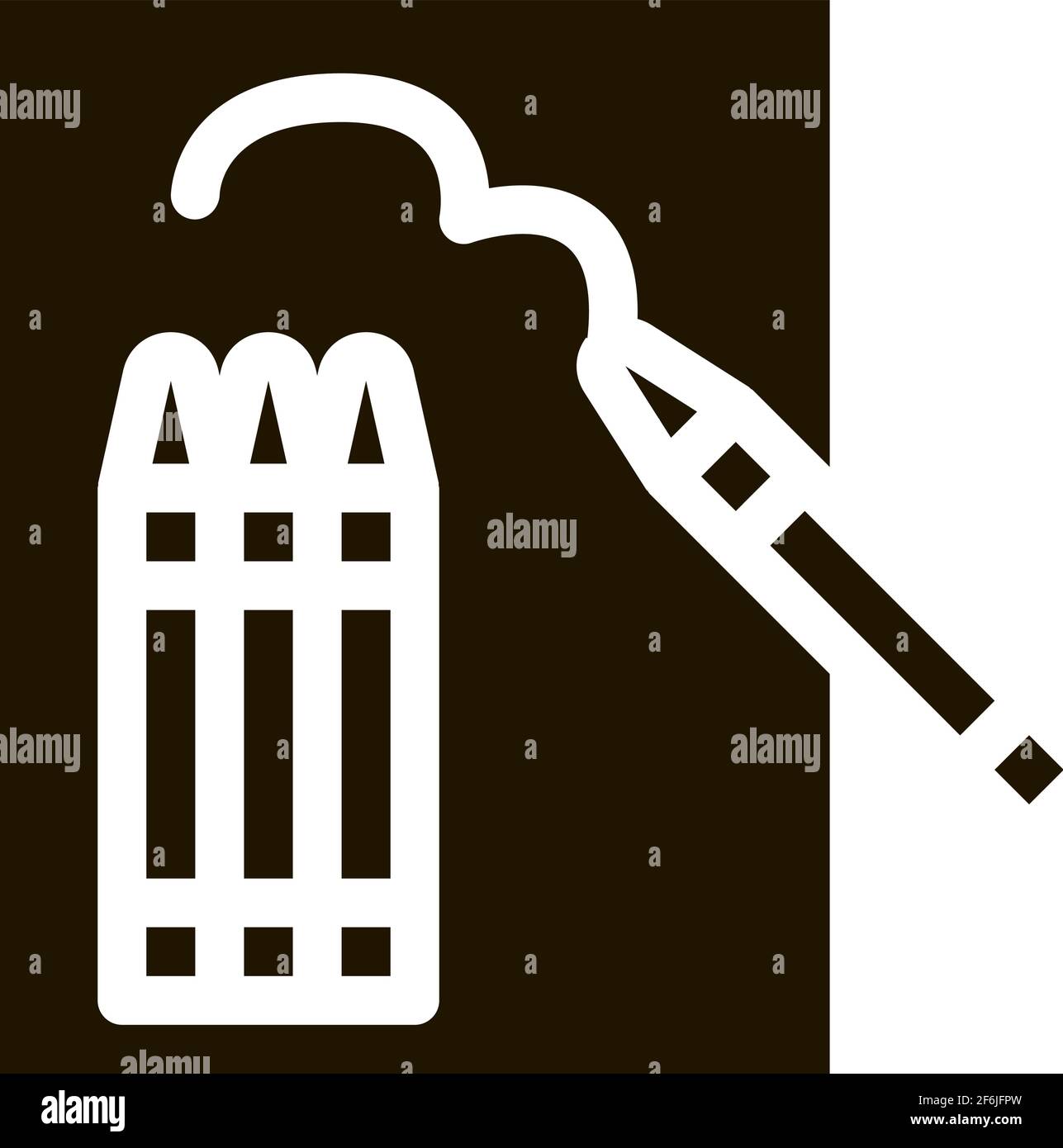 Icône de peinture Illustration du glyphe vectoriel Illustration de Vecteur