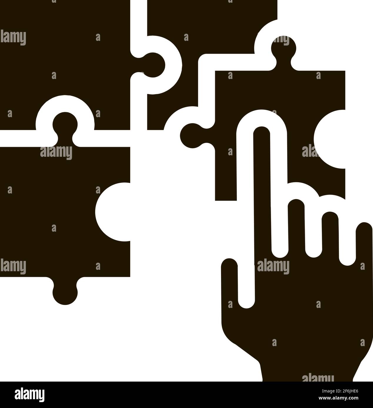 Puzzle jouet icône vecteur glyphe Illustration Illustration de Vecteur