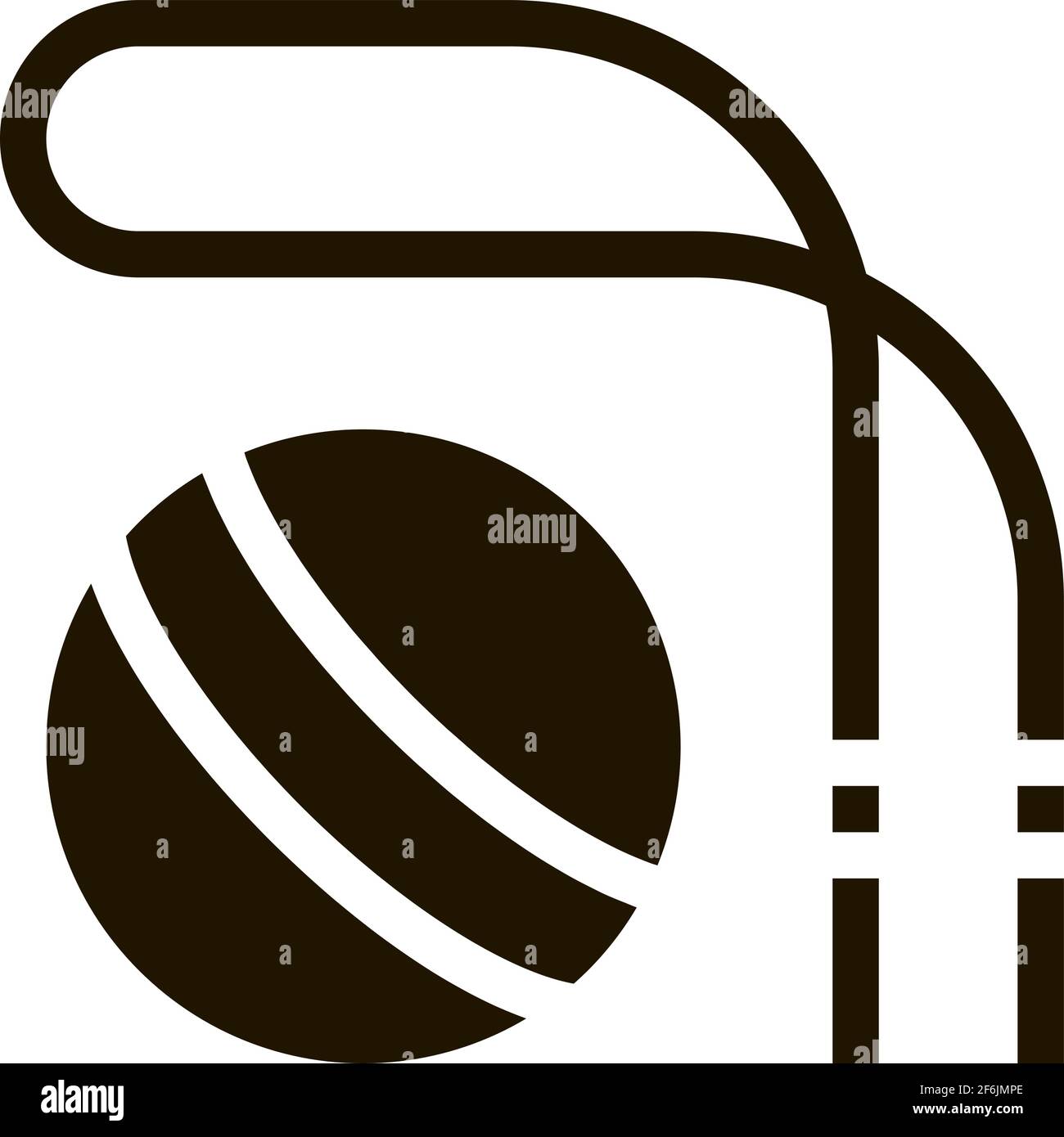 Icône de corde à sauter et de boule Illustration du glyphe du vecteur Illustration de Vecteur