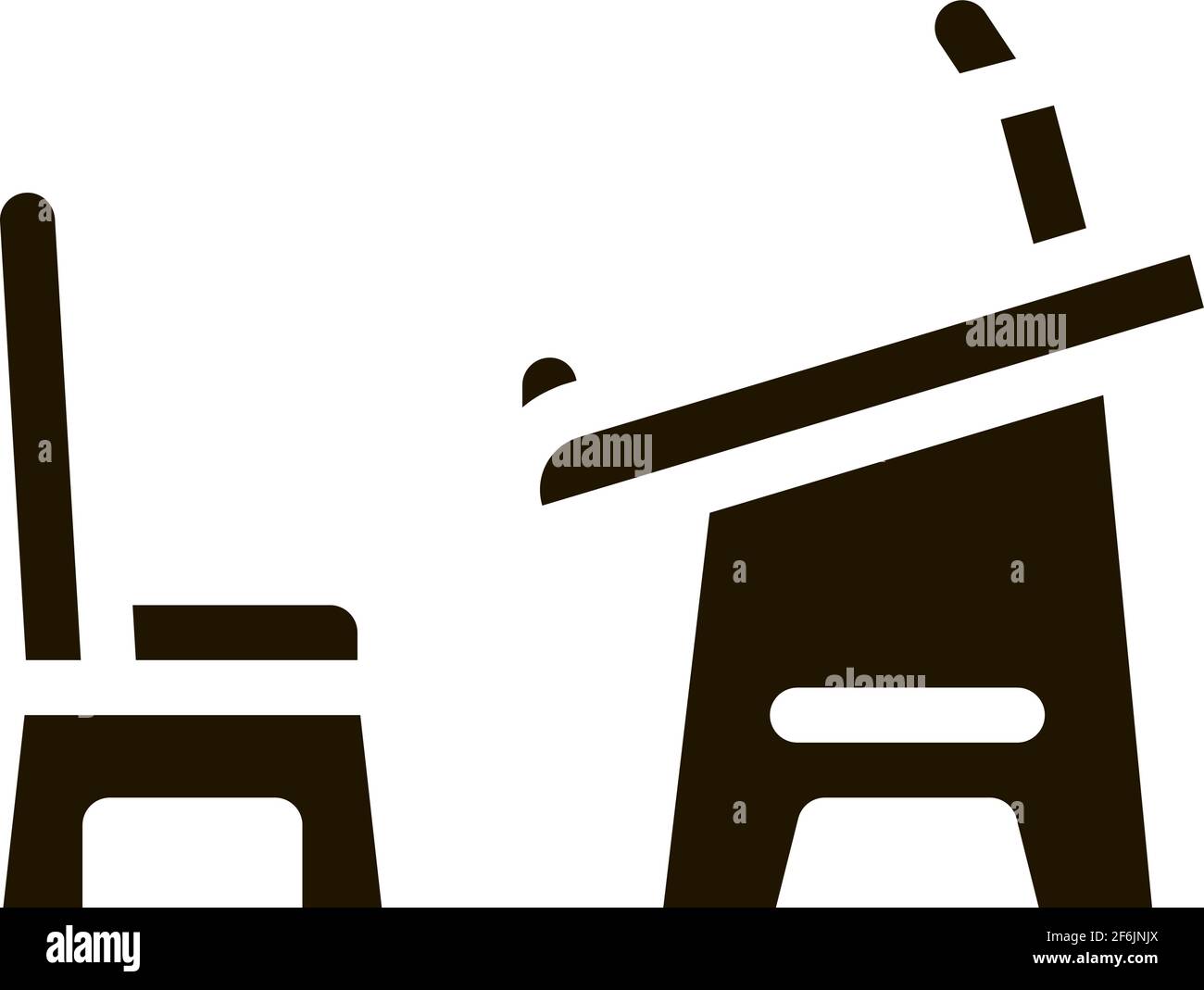 Tableau d'éducation préscolaire icône scénario Glyph Illustration Illustration de Vecteur