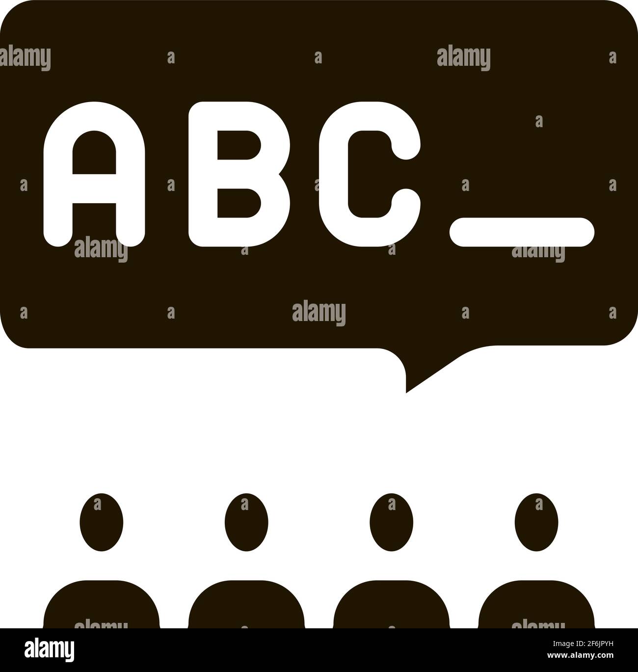 L'alphabet préscolaire icône vecteur glyphe Illustration Illustration de Vecteur