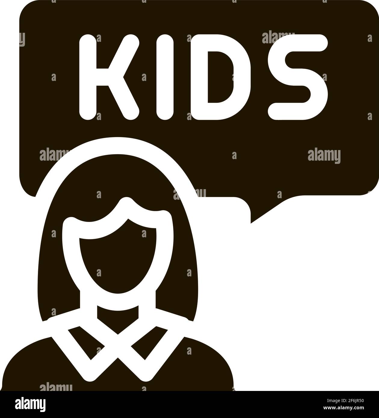 Éducation préscolaire icône d'enseignant vecteur Glyph Illustration Illustration de Vecteur