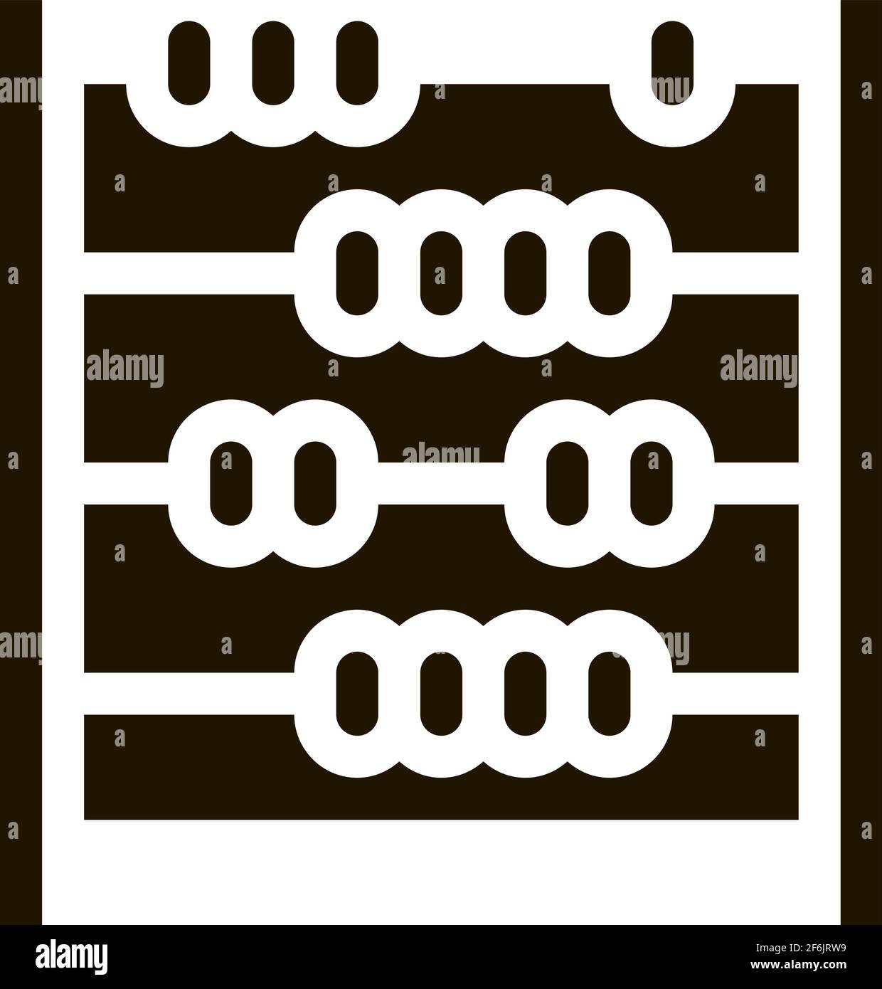 icône du compteur abacus Illustration du glyphe vectoriel Illustration de Vecteur