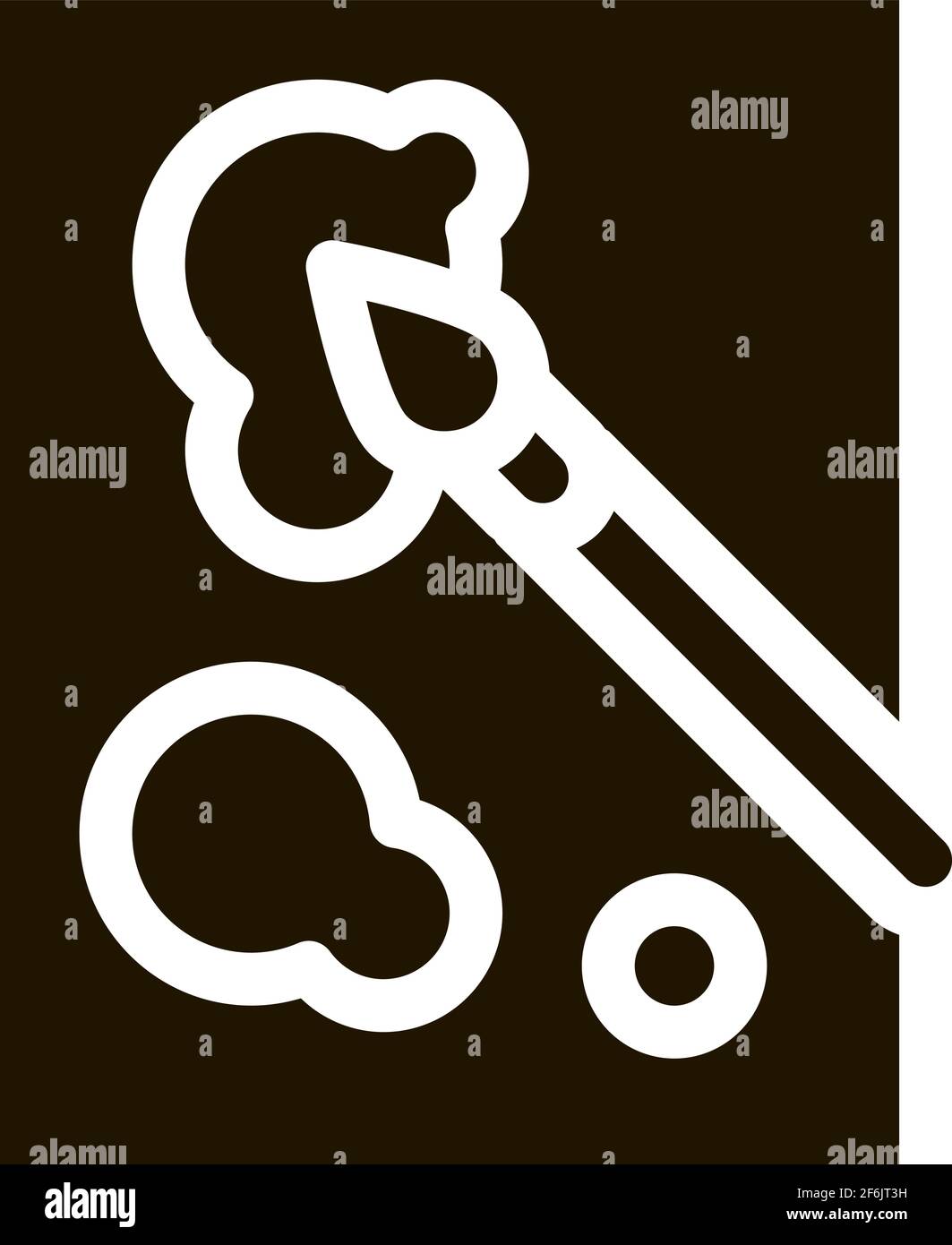 Éducation préscolaire peinture icône vecteur Glyph Illustration Illustration de Vecteur