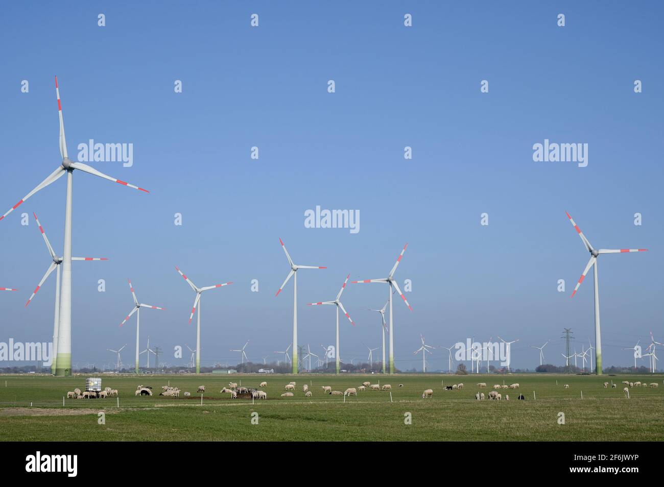 Allemagne, Green Hydrogen Project Westküste100, le consortium prévoit la production d'hydrogène vert avec l'énergie des éoliennes / DEUTSCHLAND, Schleswig-Holstein, Wasserstoff-Projekt Westküste 100, usine Konsortium Erzeugung von grünem Wasserstoff mit Windstrom, Enercon Windturbinen Banque D'Images