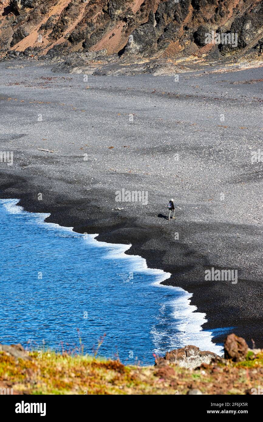 Plage de Djuponalonsandur. Péninsule de Snaefellsnes. Islande Banque D'Images