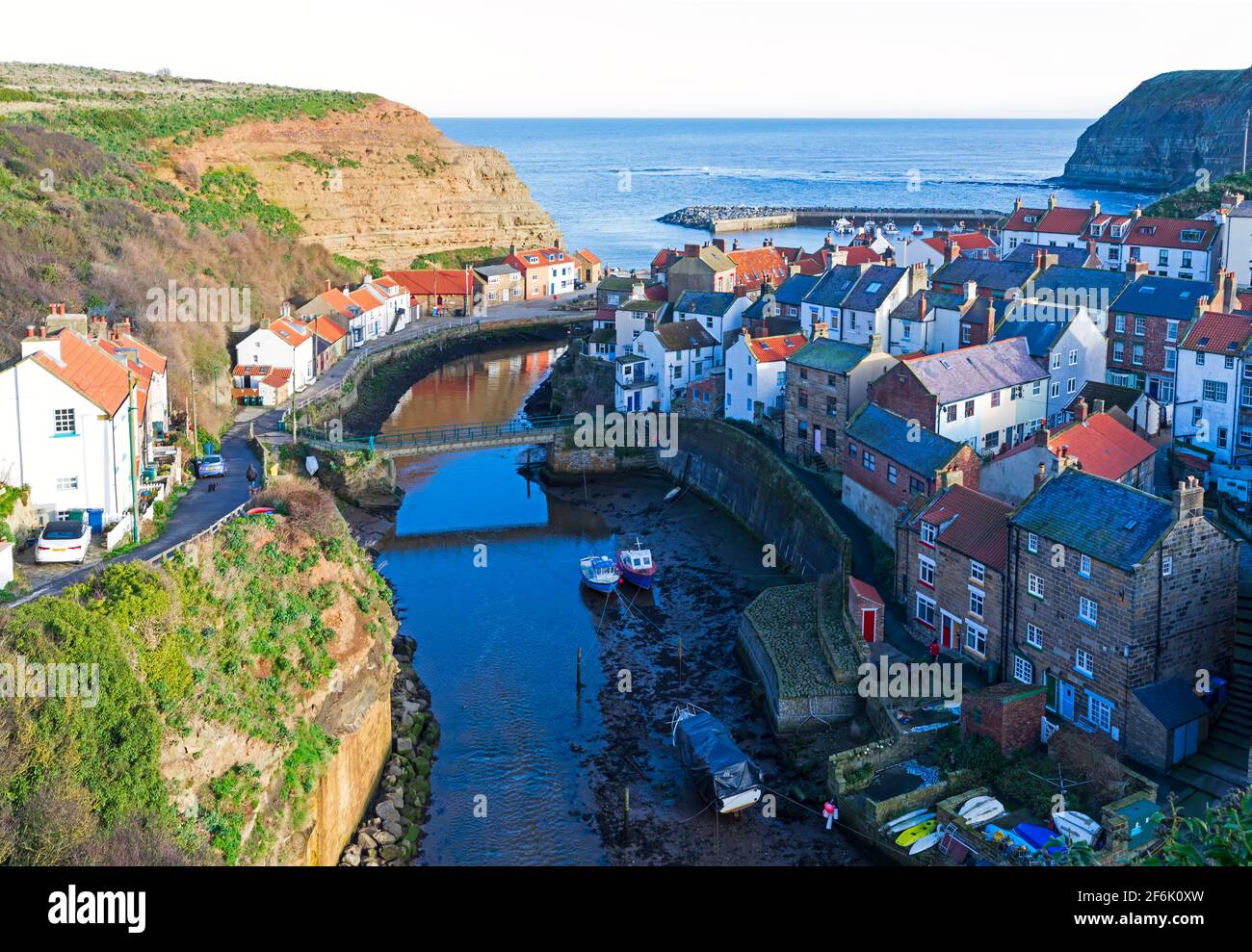 Staithes, un village de pêcheurs historique dans le North Yorkshire Banque D'Images