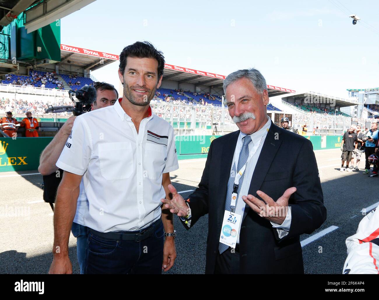 Carey Chase avec Webber Mark, portrait avec lors de la course de 24 heures du Mans 2017 et parade, du 1C au 18 juin au circuit du Mans, France - photo Antonin Vincent / DPPI Banque D'Images