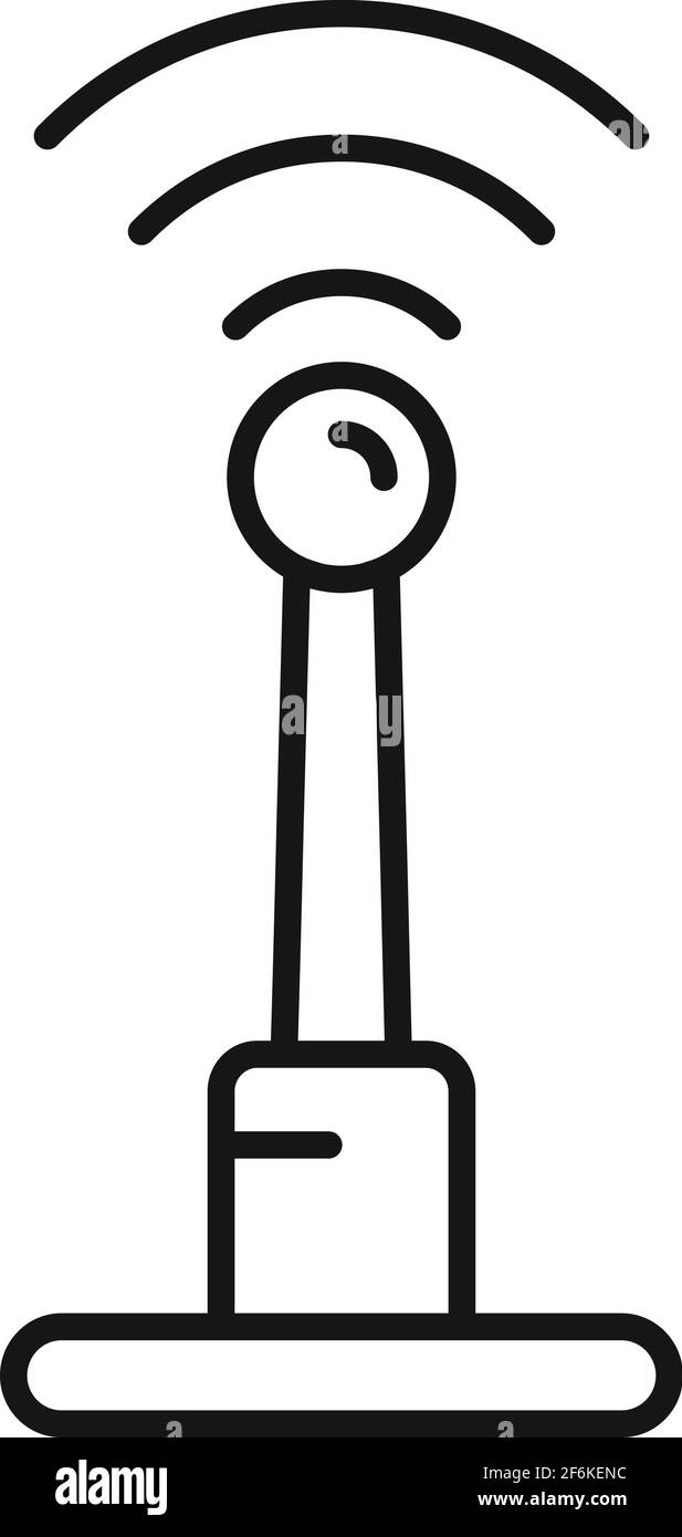 Icône d'antenne d'accès à distance, style de contour Illustration de Vecteur