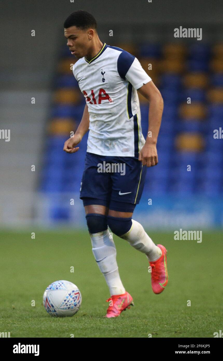 WIMBLEDON ANGLETERRE - MARS 31: Dane Scarlett de Tottenham Hotspur moins de 18 ans pendant la coupe de la jeunesse FA quatrième tour correct entre AFC Wimbledon et Totten Banque D'Images