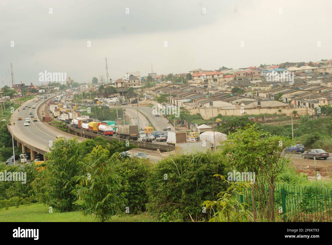 Pont Otedola, Lagos, Nigéria. Banque D'Images