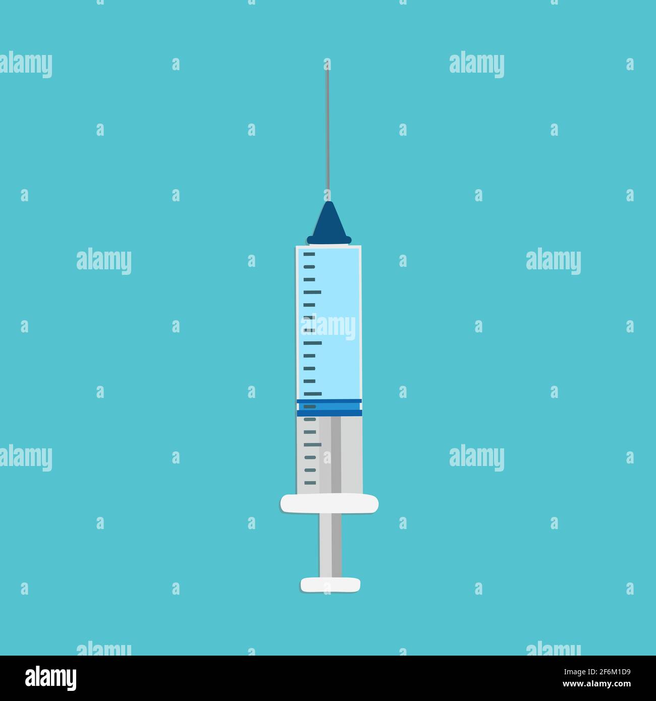 Seringue, vecteur d'icône d'injection, signe plat rempli isolé sur blanc. Symbole, illustration du logo. Illustration de Vecteur