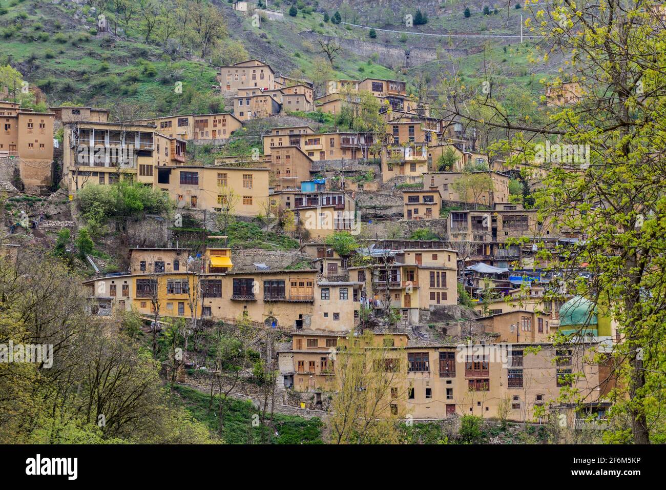 Village traditionnel de Masuleh dans la province de Gilan, Iran Banque D'Images