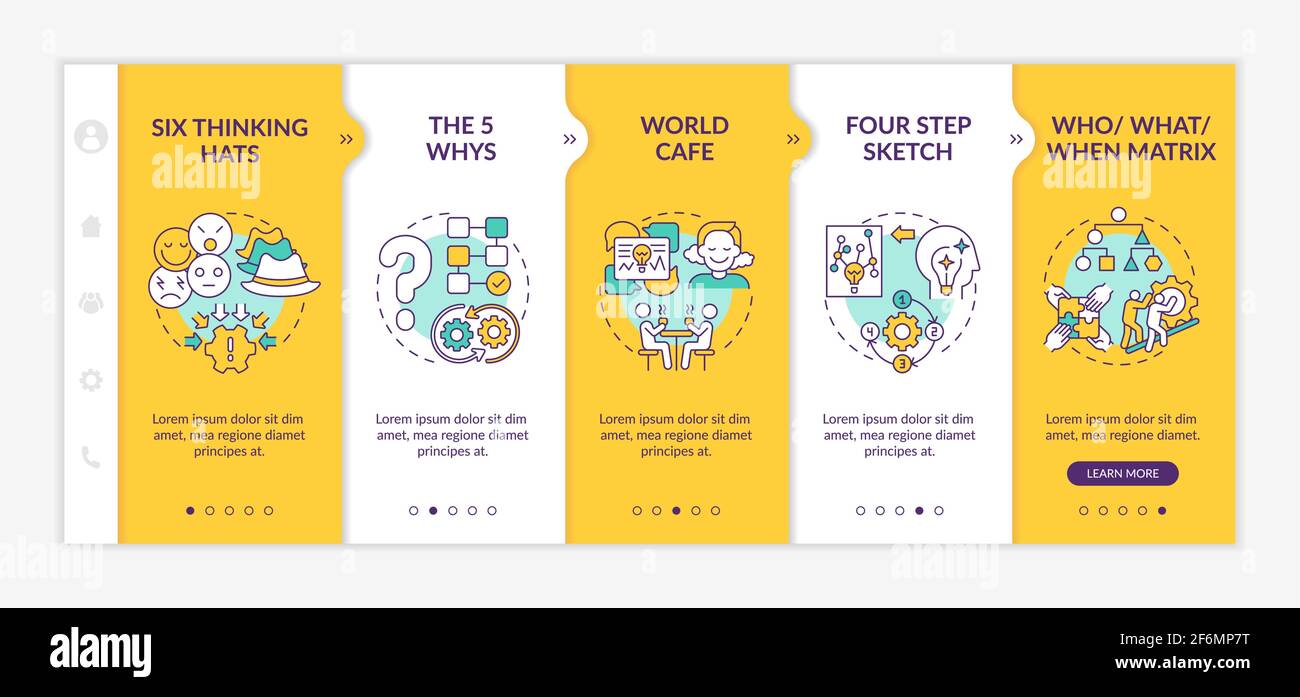 Modèle de scénario d'intégration des techniques de résolution de problèmes Illustration de Vecteur