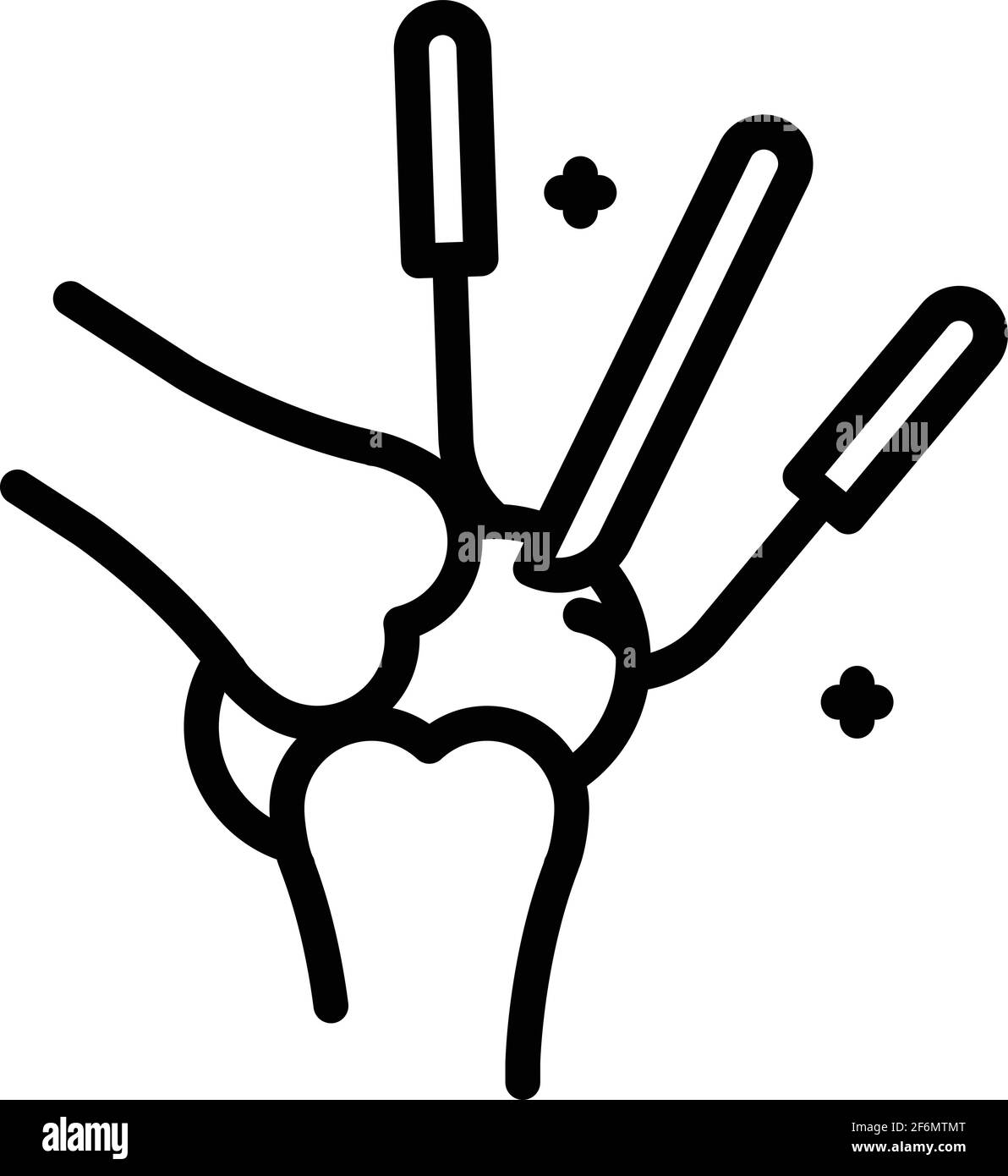 Icône de restauration du genou osseux. Contour Bone Knee Restore Vector Icon for web design isolé sur fond blanc Illustration de Vecteur