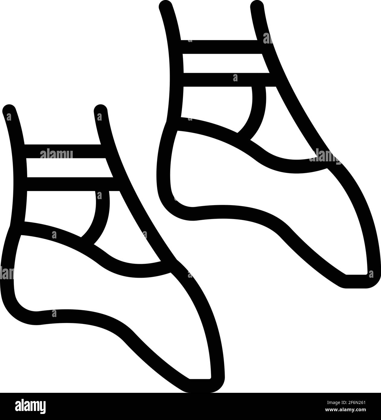 Ballerine chaussures icône. Outline ballerina chaussures vecteur icône pour le web design isolé sur fond blanc Illustration de Vecteur