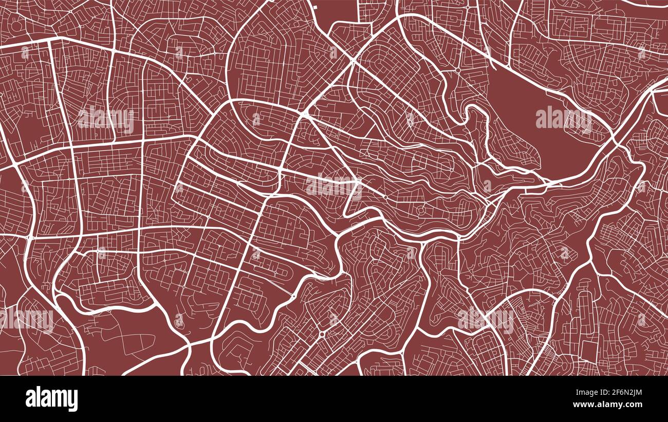 Carte d'arrière-plan à vecteur rouge, rues de la ville d'Amman et illustration de la cartographie de l'eau. Format écran large, design plat numérique streetmap. Illustration de Vecteur