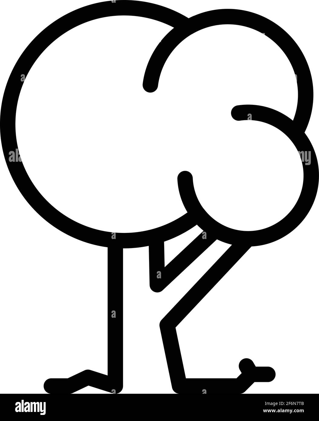 Icône arbre de jardin. Outline Garden Tree vector icon pour la conception de sites Web isolée sur fond blanc Illustration de Vecteur