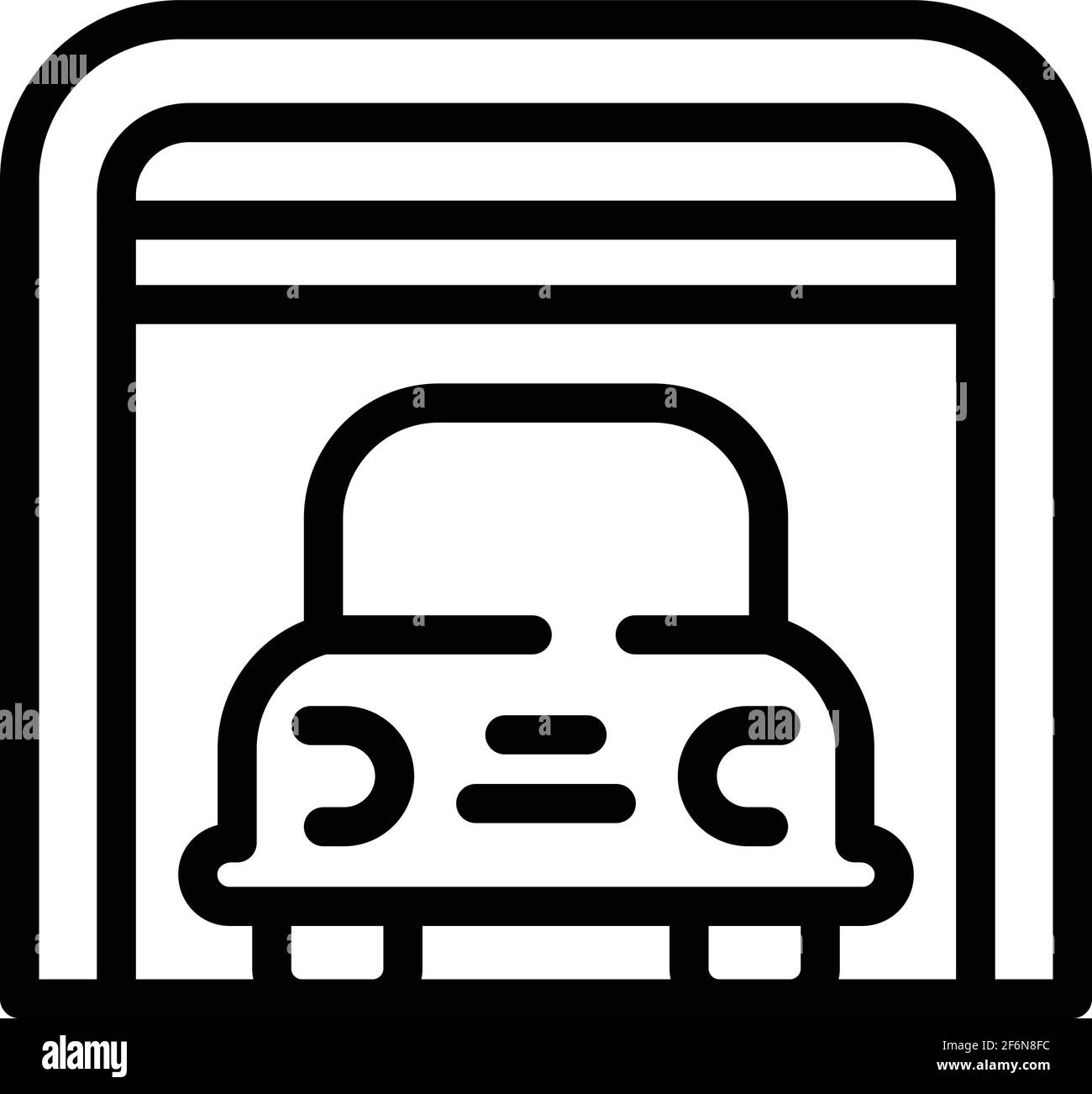 Icône de stationnement intérieur. Contour de l'icône de vecteur de stationnement intérieur pour la conception de Web isolée sur fond blanc Illustration de Vecteur