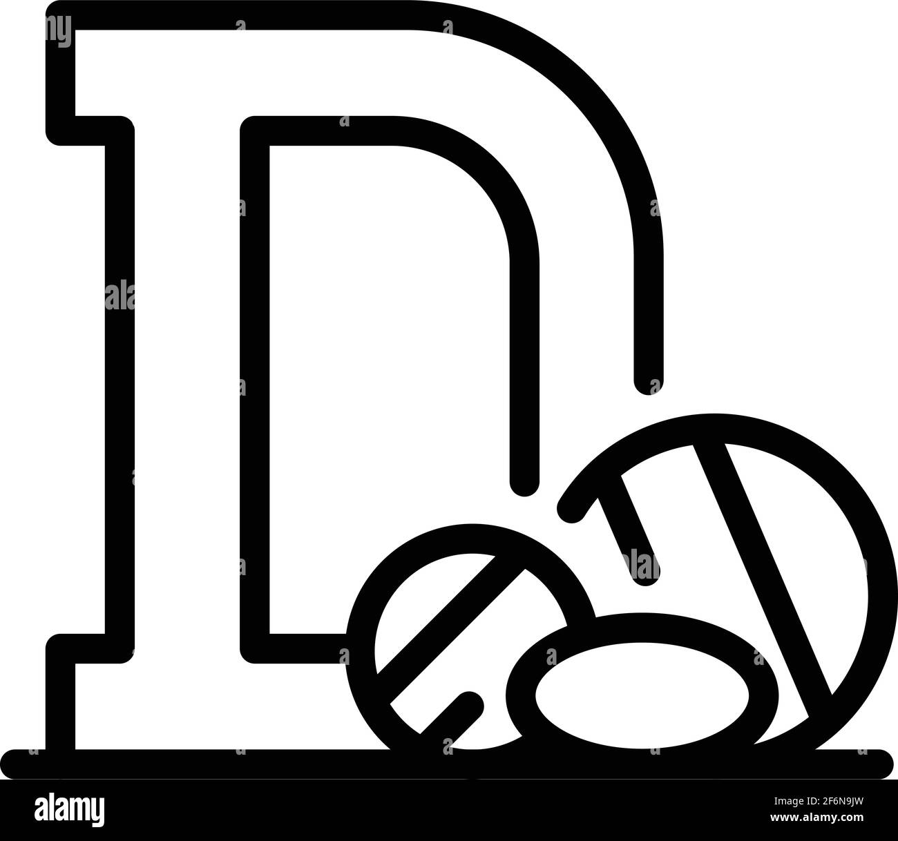 Vitamine d icône. Icône vectorielle de vecteur de vitamine d pour la conception de sites Web isolée sur fond blanc Illustration de Vecteur