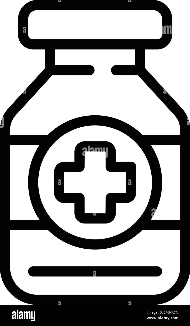 Icône de la médecine immunitaire. Contour de la médecine immunitaire vecteur icône pour la conception de Web isolé sur fond blanc Illustration de Vecteur