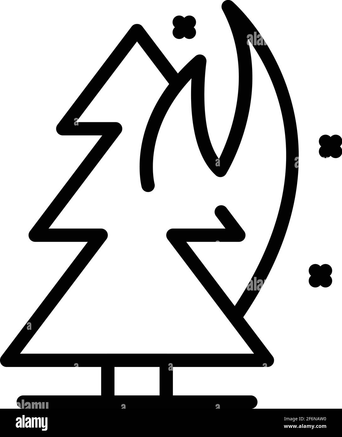 Icône de sinistre Blaze. Outline Blaze icône de vecteur de désastre pour la conception Web isolée sur fond blanc Illustration de Vecteur