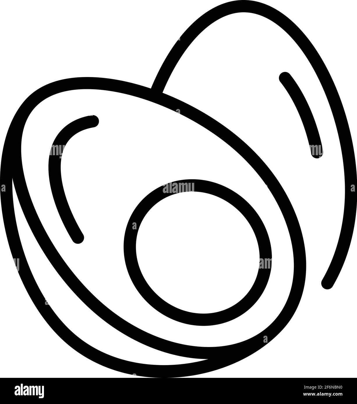 Icône de vitamine de la source d'œufs. Contour de la source d'oeuf vitamine vecteur icône pour la conception de Web isolé sur fond blanc Illustration de Vecteur