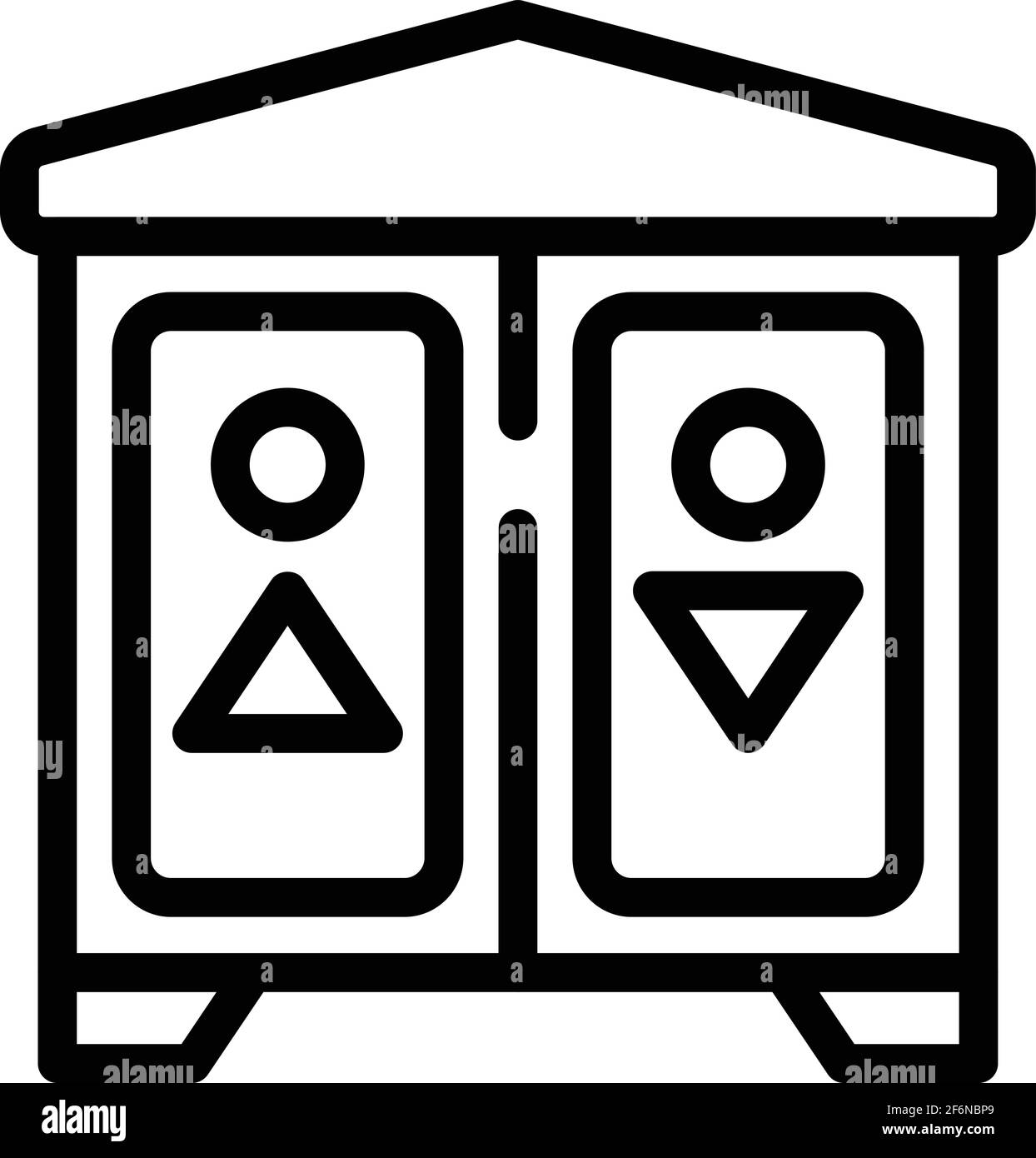 Icône de la salle de bains. Icône vectorielle de la salle de toilettes pour la conception de sites Web isolée sur fond blanc Illustration de Vecteur