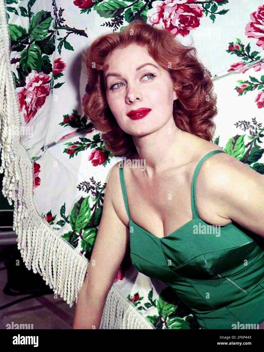 RHONDA FLEMING (1923-2020) actrice et chanteuse américaine vers 1955 Banque D'Images